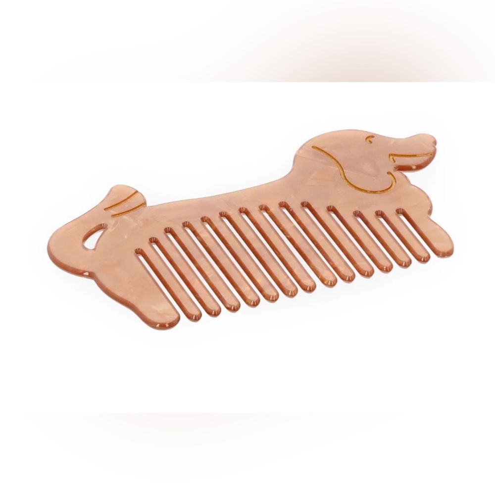 🔴 3/$12 No Boundaries Dog Hair Comb NIP Brown Mini Detangling Travel Comb 🐕 🐶 🪮